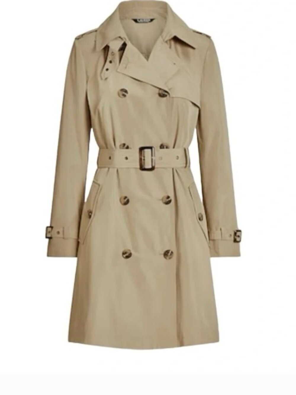 Lauren Ralph Lauren double-breasted trench coat tan khaki size L
